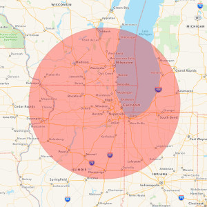 United Rent-A-Fence Service Map