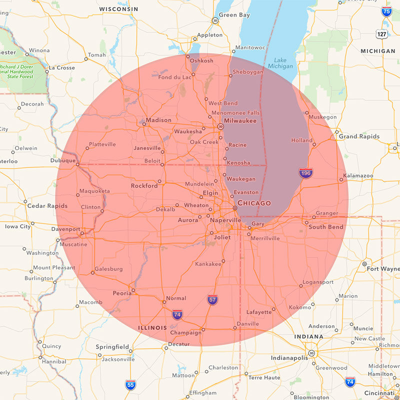 United Rent-A-Fence Service map United Rent-A-Fence Service Map