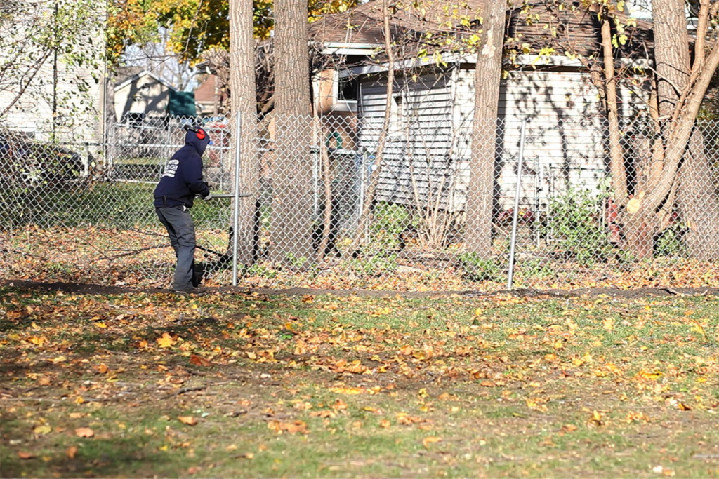 Chain link fence installer