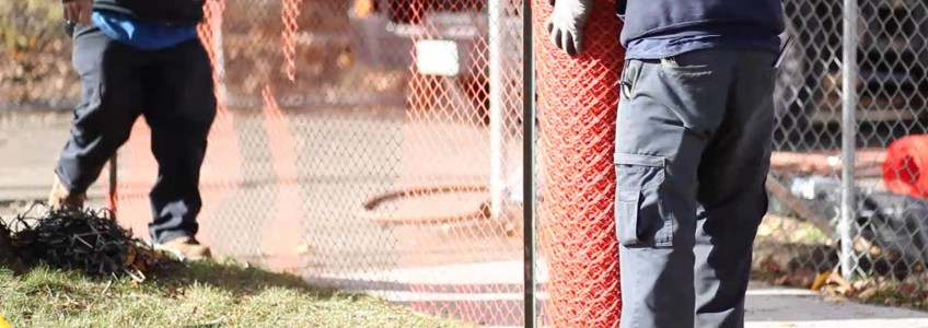 Orange Fence, Snow Fence Chicago, IL