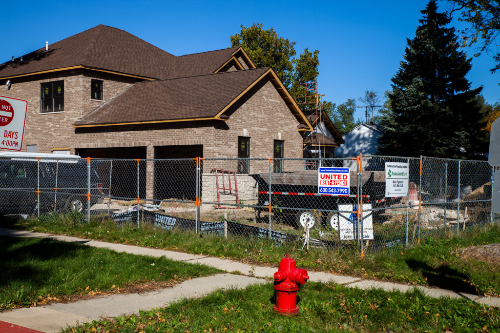 Residential Panel Fence Construction Site