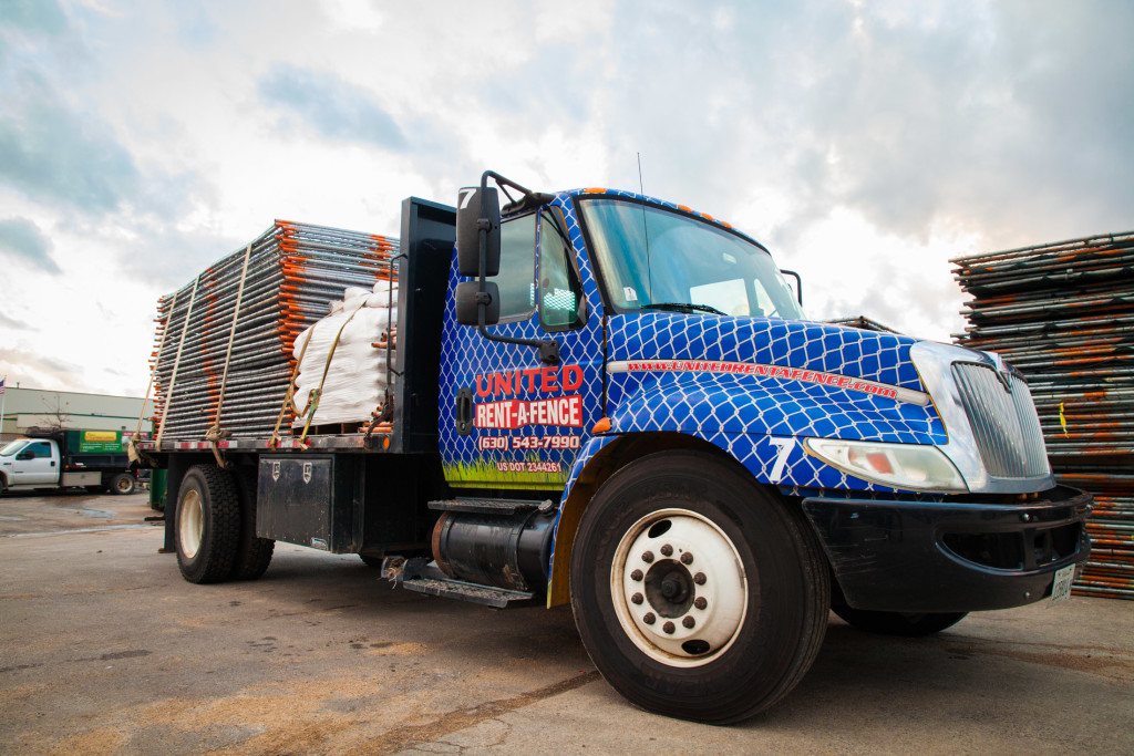 Panel Fence Loaded On Delivery Truck