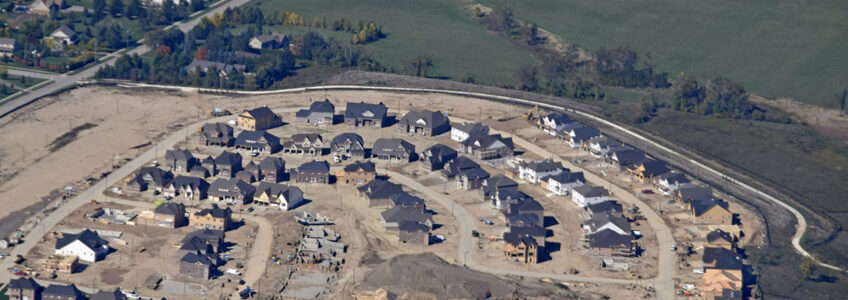 Construction development for housing in Chicagoland