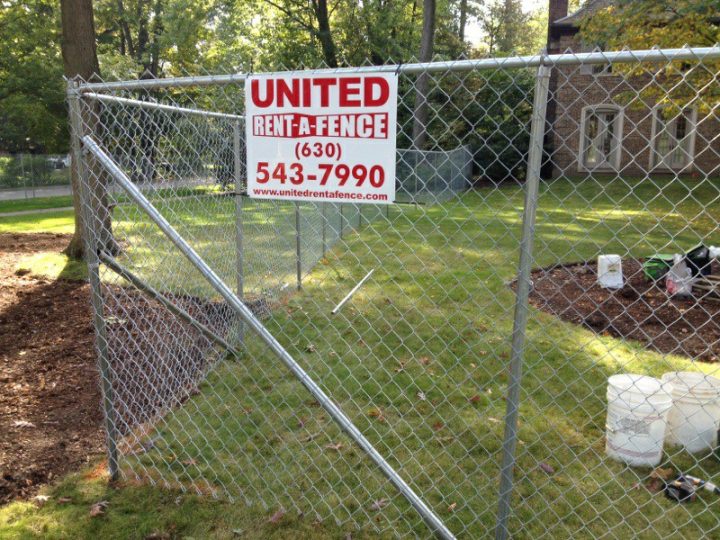 Chain Link Fence with Top Rail